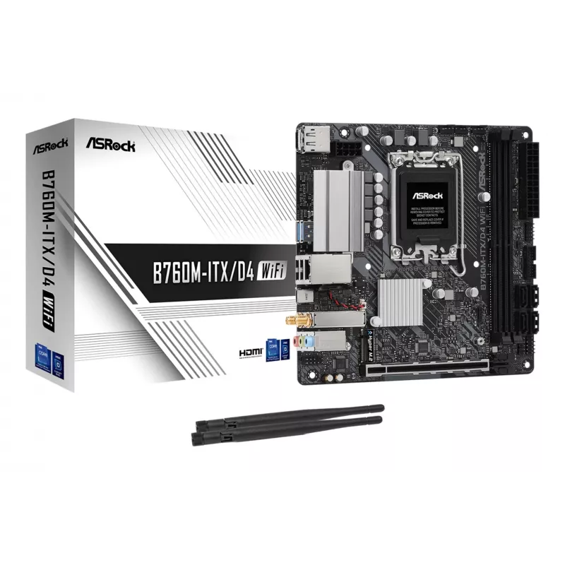 Motininė plokštė ASRock B760M-ITX/D4 WiFi Intel B760 LGA 1700 mini ITX