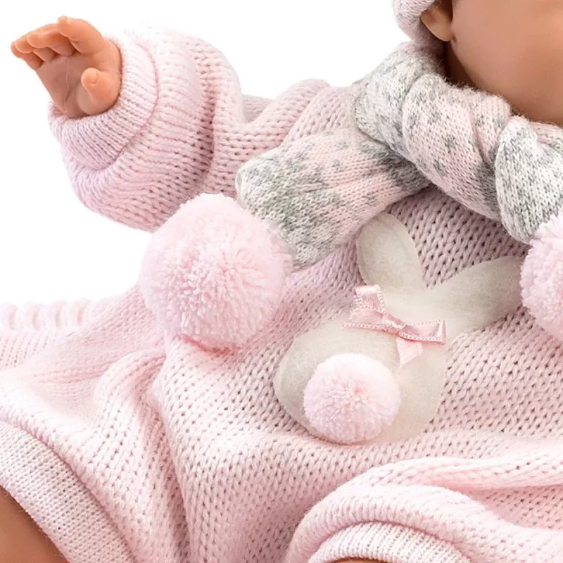 Lėlė Llorens Verkianti Lėlė 38938 Iš Rožių, 38 cm gyvybiškai tikras kūdikis
