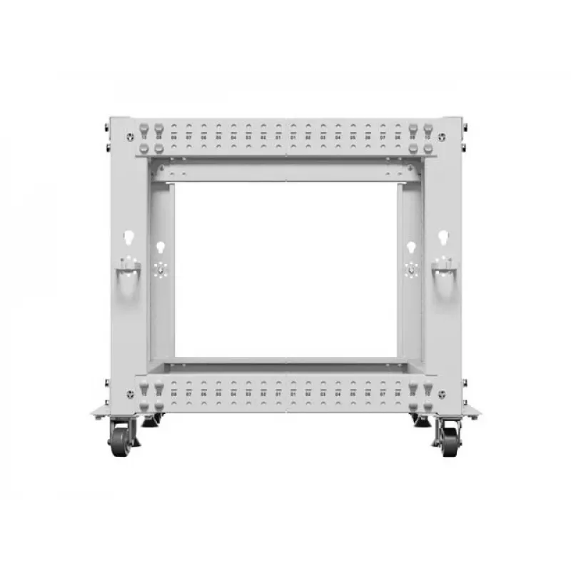 Atviras stovas 19 inch 9U 600x600-1100 reguliuojamas pilkas