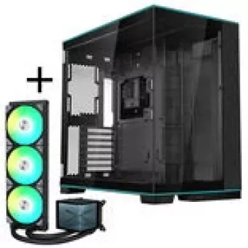 Lian Li O11D EVO RGB + TRYX PANORAMA ARGB pilnas skysčio aušinimo komplektas - juoda, 360mm