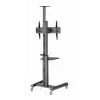 Grindinis TV stovas Gembird TVS-70T-02, 37–70 colių, 70 kg, VESA 200x200–600x400, pakreipimas ±5°/−12°, aukščio reguliavimas, ratukai, kabelių valdymas