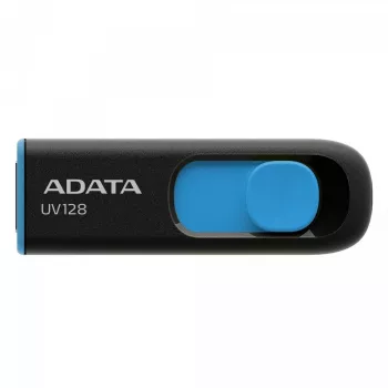 ADATA 64GB DashDrive UV128 USB atmintukas USB Type-A 3.2 Gen 1 (3.1 Gen 1) Juodas, Mėlynas