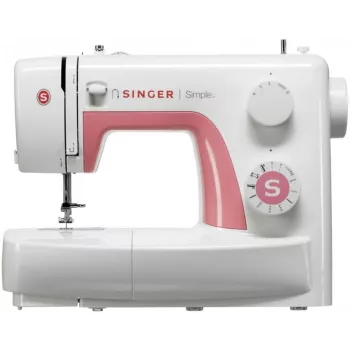 SINGER automatinė siuvimo mašina SIMPLE 3210 – elektrinė, 68 siūlių, 4 žingsnių sagos skylutė, laisva rankovė, 5,5 kg