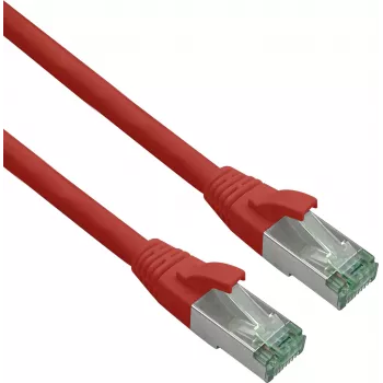 Helos komutacinis kabelis 363754, RJ-45–RJ-45, Cat.6a S/FTP (Cat.7 neapdorotas kabelis), 0,15 m, raudonas