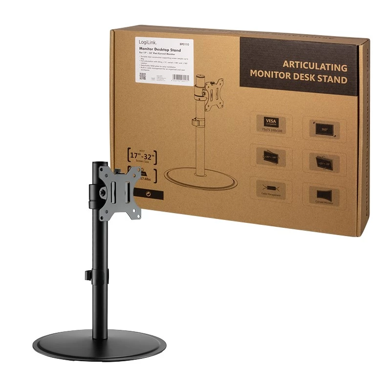 Monitorio stovas LogiLink BP0110 81,3 cm (32 col.) stalas juodas