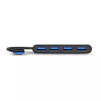USB šakotuvas Port Designs 900121 USB 3.2 Gen 1 Type-A 5000 Mbit/s juodas