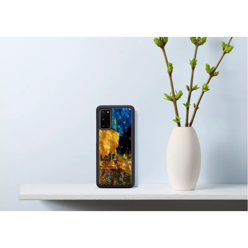 Apsauginis dėklas iKins Samsung Galaxy S20 – juodas Cafe Terrace dizainas