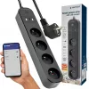 Ilgintuvas GEMBIRD TSL-PS-F4U-02 su 4 PL kištukiniais lizdais ir USB įkrovikliu, juodas