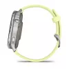 Garmin Venu 4 45 mm 010-03014-02 išmanusis laikrodis, sidabrinės spalvos su citrininiu silikono dirželiu