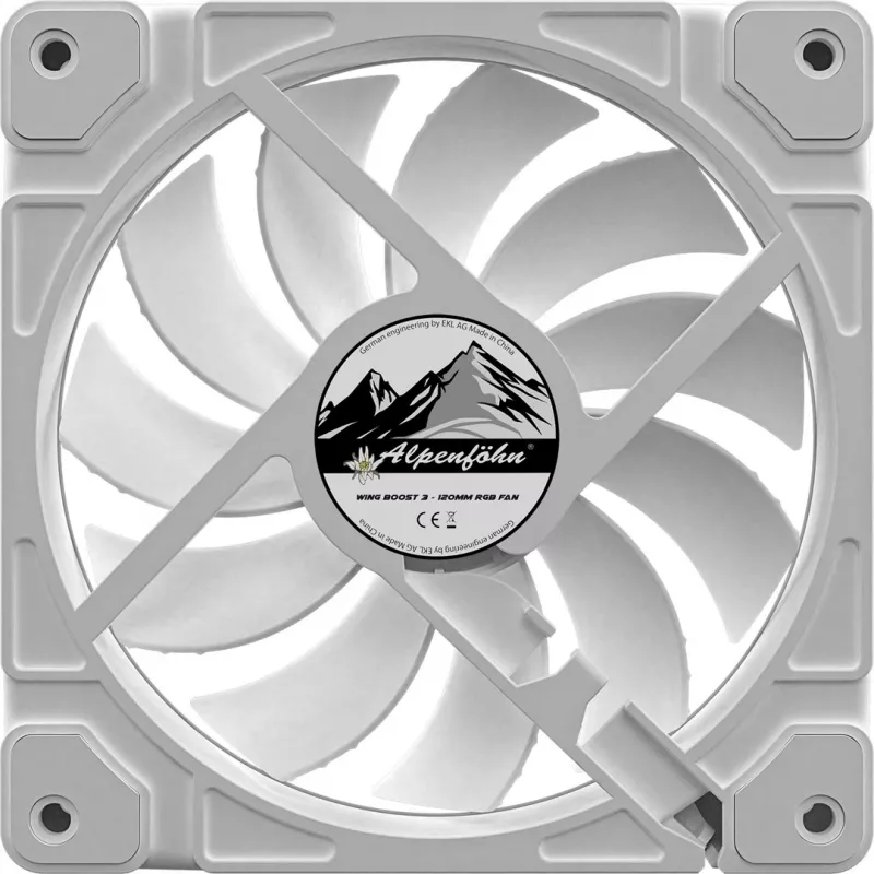 ALPENFÖHN Wing Boost 3 ARGB 120mm ventiliatorius 3 vnt. komplektas Baltas