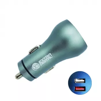 Automobilinis įkroviklis USB 2.0 + USB 3.0: 12V-24V, 30W, QC3.0