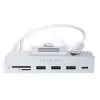 Satechi ST-UCICHS USB 3.2 Gen 1 Type-C dokas / prievadų replikatorius, USB-A prievadai, SD/MicroSD, sidabrinis