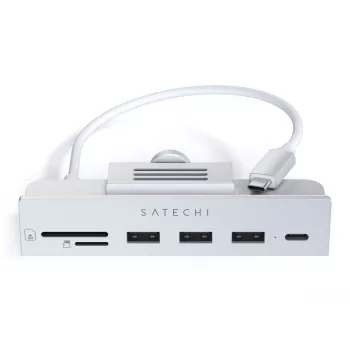 Satechi ST-UCICHS USB 3.2 Gen 1 Type-C dokas / prievadų replikatorius, USB-A prievadai, SD/MicroSD, sidabrinis