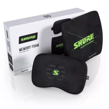 Atminties putų pagalvėlių rinkinys noblechairs Shure Edition GAGC-343 – juosmeninė ir galvos atraminė pagalvėlės