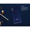 Užvalkalas su kortelių kišene VixFox iPhone 7/8 Plus – tamsiai mėlynas, galinis apsauginis dėklas su kortelių kišene