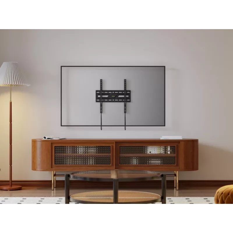 Gembird WM-75F-02 fiksuotas TV laikiklis ant sienos, 32 inch–75 inch, juodas