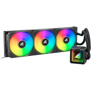 Vandens aušintuvas CPU Sharkoon S100 ARGB – 360 mm radiatorius, juodas