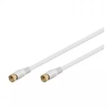 Wentronic Goobay SAT jungiamasis laidas, 100% ekranuotas, auksuotas, baltas, 3,5 m - F kištukas F kištukas (67292)