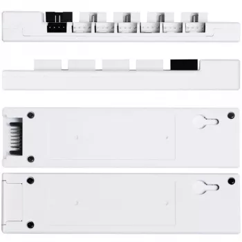USB ir PWM stebulė Lian Li EDGE HUB EG-HUB01W — 4× USB, 6× PWM, balta