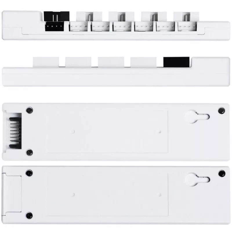 USB ir PWM stebulė Lian Li EDGE HUB EG-HUB01W — 4× USB, 6× PWM, balta