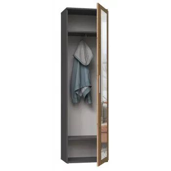 Drabužių spinta Top e shop DUO SZAFA ANT/ART KP — 1 durys, 2 lentynos, 500×350×1800 mm
