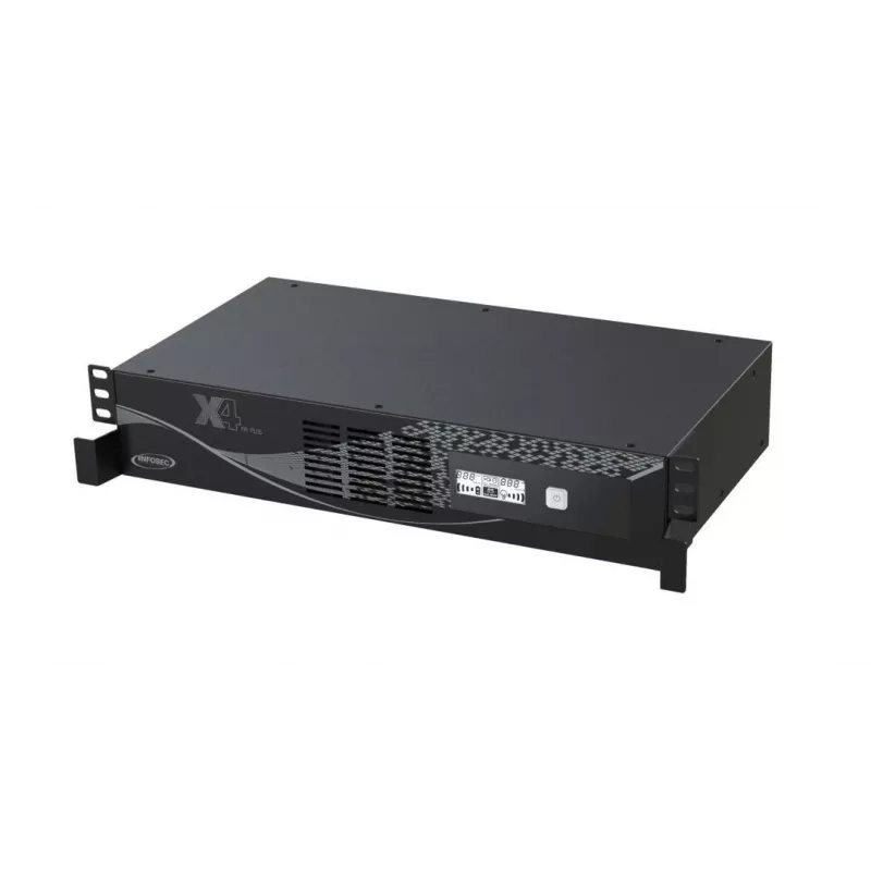 Nepertraukiamo maitinimo šaltinis Infosec X4 2000 RM Plus 2 kVA / 1200 W, 10 lizdų, LCD, linijinis-interaktyvus