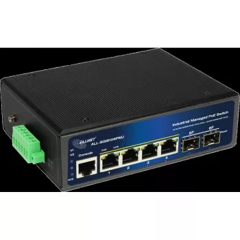 Pramoninis PoE jungiklis ALLNET ALL-SGI8106PMJ-BT – 6 prievadų (4 PoE+), tvirtas metalinis korpusas