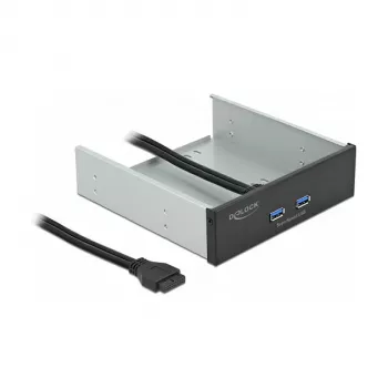 DeLOCK 5.25 colio priekinis skydelis su 2 x USB 5 Gbps Type-A prievadais