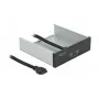 DeLOCK 5.25 colio priekinis skydelis su 2 x USB 5 Gbps Type-A prievadais