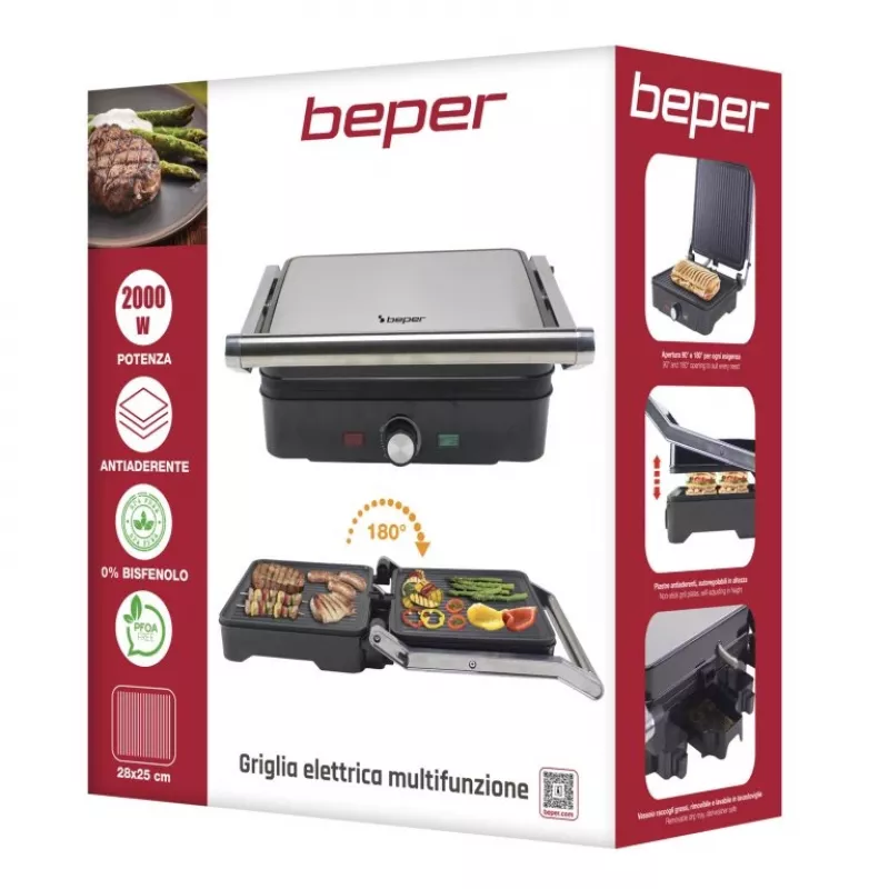 Beper P101TOS503 3-in-1 kepsninė, grilis ir sumuštinių keptuvė