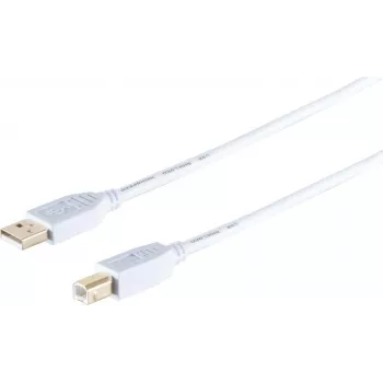 USB laidas ShiverPeaks 77025-W — Aukštos spartos USB 2.0 tipas A į tipą B, paauksuoti kontaktai
