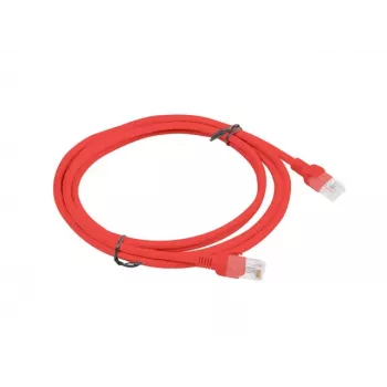PATCHCORD Cat.6 UTP 2M Raudonas FLUKE IŠLAIKĘS LANBERG 10-VNT PAKUOTĖ