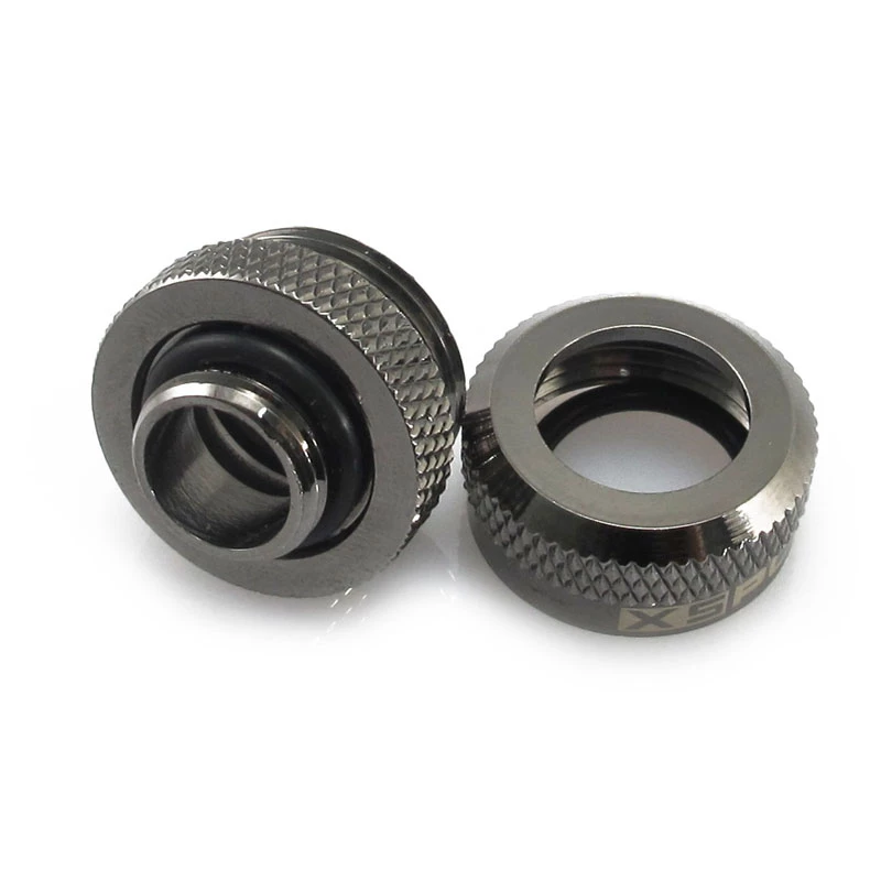 XSPC jungtis G1/4 prie 14mm kieto vamzdelio, juodas chromas - 8 vnt.