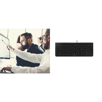 CHERRY KC 1000 klaviatūra Home USB Swiss Black