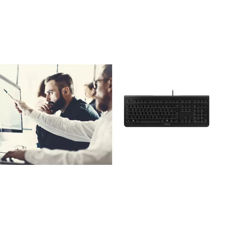 CHERRY KC 1000 klaviatūra Home USB Swiss Black