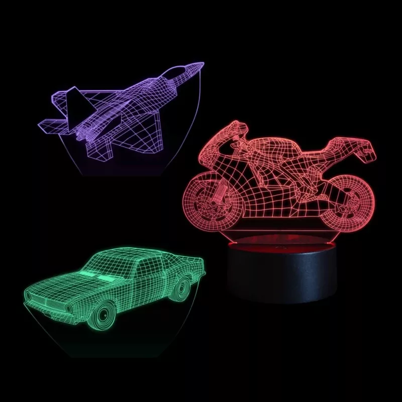 LED dekoratyvinė transporto priemonės lempa MANTA SNL121RGB RGB 3D šviesa automobiliams ir motociklams