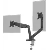 Goobay Desk Mount | Dvigubas monitoriaus laikiklis su dujine spyruokle | Sukiojamas, Pakreipiamas, Sukamas | 17-32 col. | Maks. svoris 9 kg | Juodas