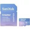 SanDisk Creator MicroSD atminties kortelė 512GB, skaitymo greitis iki 190 MB/s
