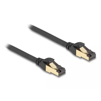 DeLOCK RJ45 Cat.6A S/FTP tinklo kabelis, vyras-vyras, 5 m, juodas