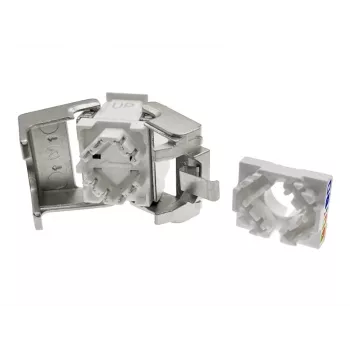 Keystone modulis Alantec MB005-1 plokščias nerūdijančio plieno RJ-45, moteriškas, Cat6a, AWG 22/24
