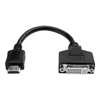Eaton Tripp Lite P132-08N HDMI į DVI adapteris (HDMI-M į DVI-D F) - 20,32 cm - 0,2 m - DVI-D - HDMI - Kištukas - Lizdas - Auksuotas