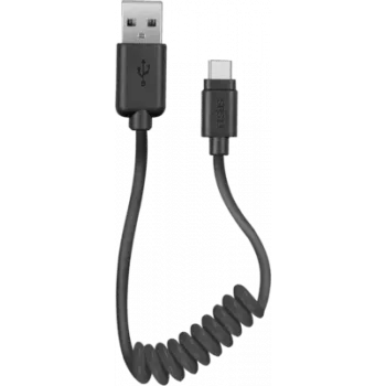 SBS TECABLETYPCSK - USB kabelis - USB (A) į 24 kontaktų USB-C - 50 cm - spiralinis