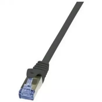 Tinklo kabelis LogiLink Cat6a S/FTP RJ-45 1m Juodas