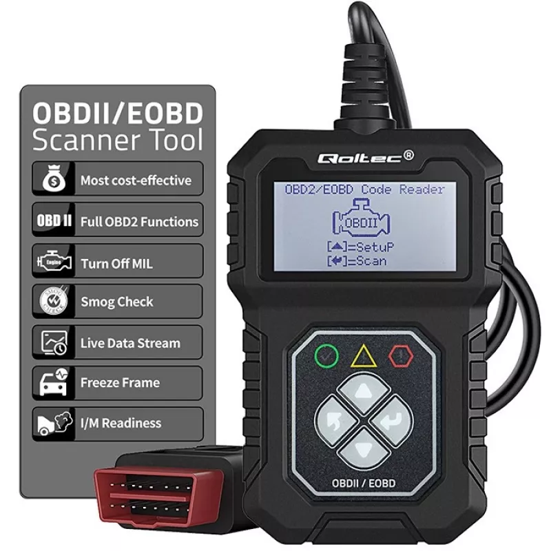 OBDII diagnostinis testeris QOLTEC ProLine (modelis 50684)
