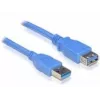 USB 3.0 A laidas prailginimui DeLOCK 82541 5m mėlynas