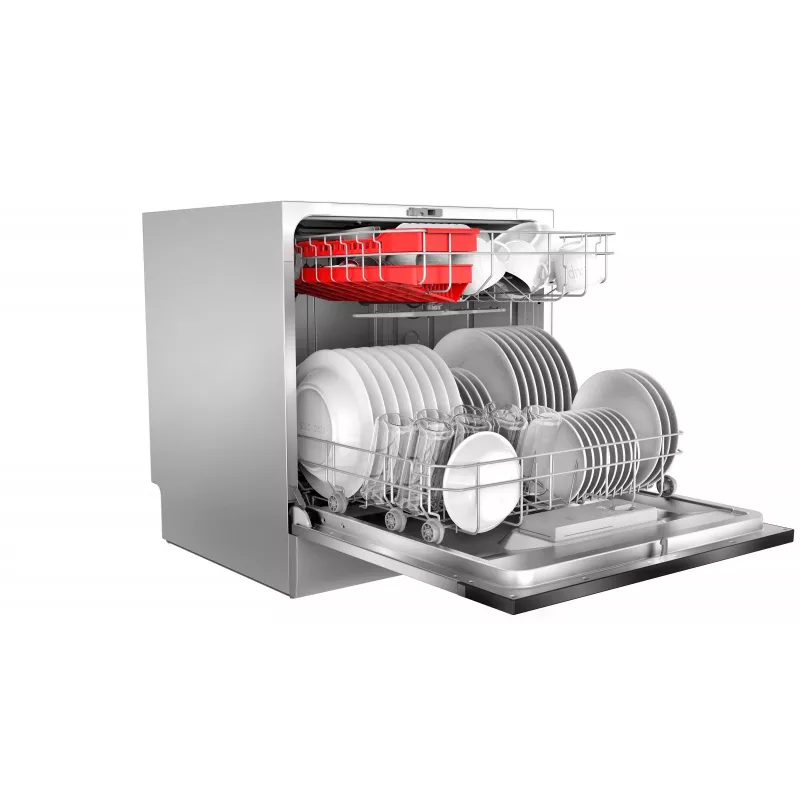 Indaplovė Toshiba DW-08T2EE(W)-PL, 8 komplektų, F energijos klasė, 49 dB, 55×59×50 mm
