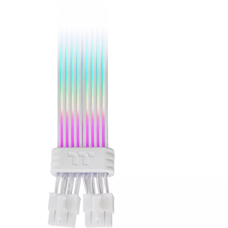 Thermaltake Tt Mod ARGB Snow kabelis, 8-Pin, 300 mm, baltas