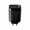 Įkroviklis CANYON OnCharge 65RC su integruotu USB-C laidu, 65W, 1x PD, 1x QC, EU kištukas, Juodas