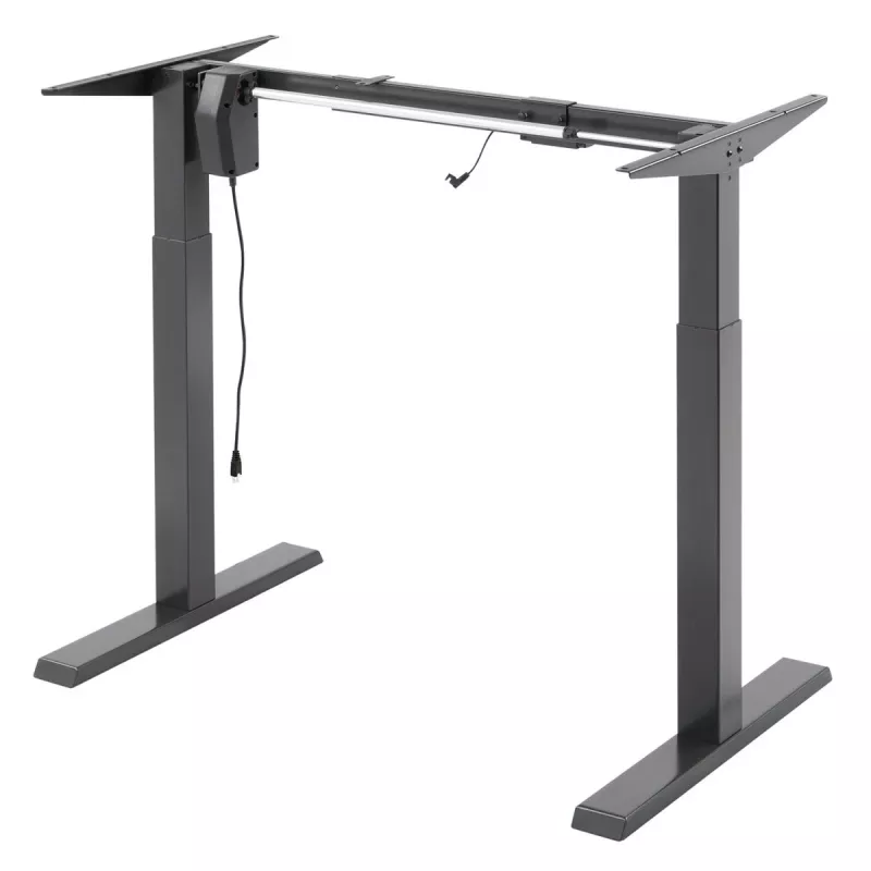 Ergo Office ER-433 reguliuojamo aukščio elektrinis darbo stalo rėmas, pilkas, iki 123 cm, 80 kg – be stalviršio, stovimam ir sėdimam darbui