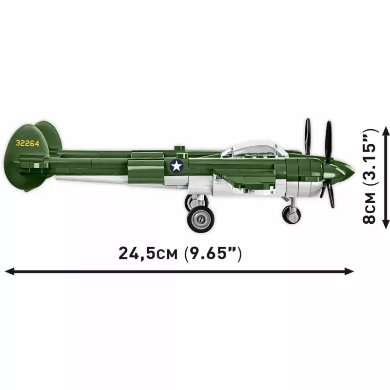 COBI Lockheed P-38 Lightning statybiniai blokeliai, 332 dalys
